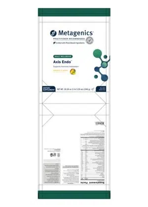 Metagenics Axis Endo(TM) Mango Flavor -- hormone metabolism, phytonutrient support. - Back