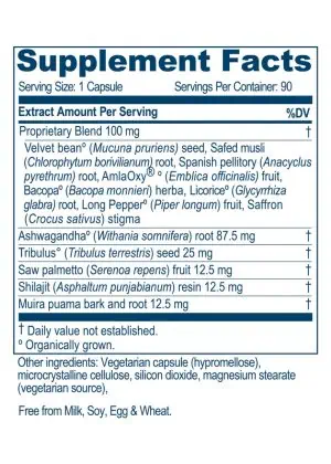 Ayush Herbs Ayu-Test -- testosterone support, men's health. - Back