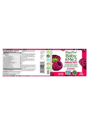 Megafood Baby & Me 2(TM) Prenatal Multi Gummies -- prenatal vitamins, organic gummies - Back