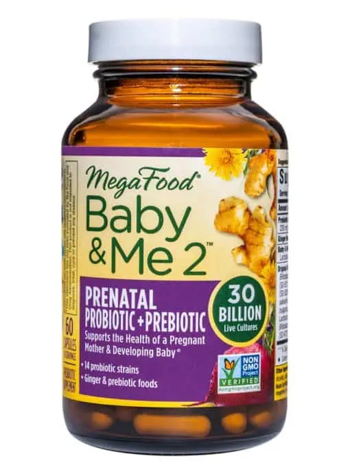 MegaFood Baby & Me 2 Prenatal Probiotic + Prebiotic -- prenatal probiotic, digestive health