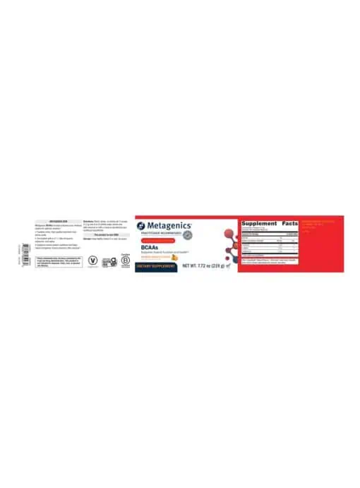 Metagenics BCAAs - Orange Mango Flavor - Back