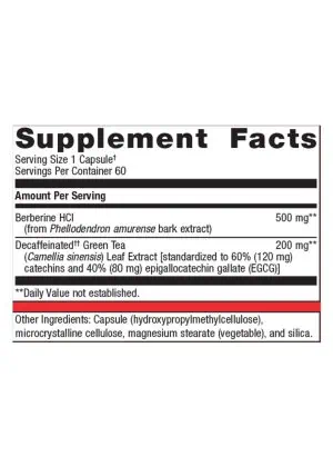 Metagenics Berberine GT -- heart health, weight management. - Back