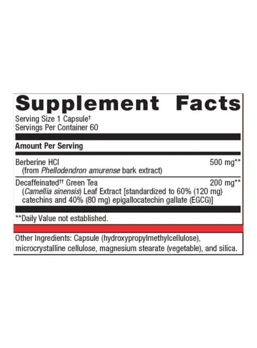 Metagenics Berberine GT -- heart health, weight management. - Back