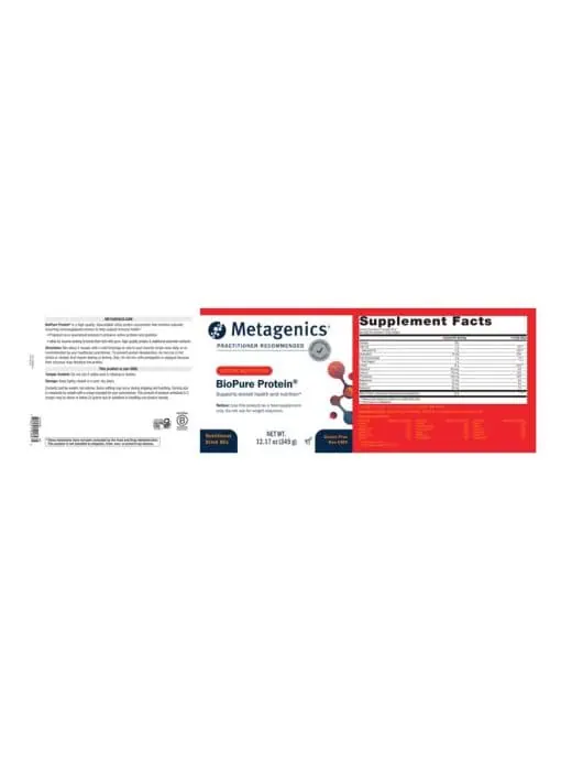 Metagenics BioPure Protein(R) -- whey protein, immune support. - Back