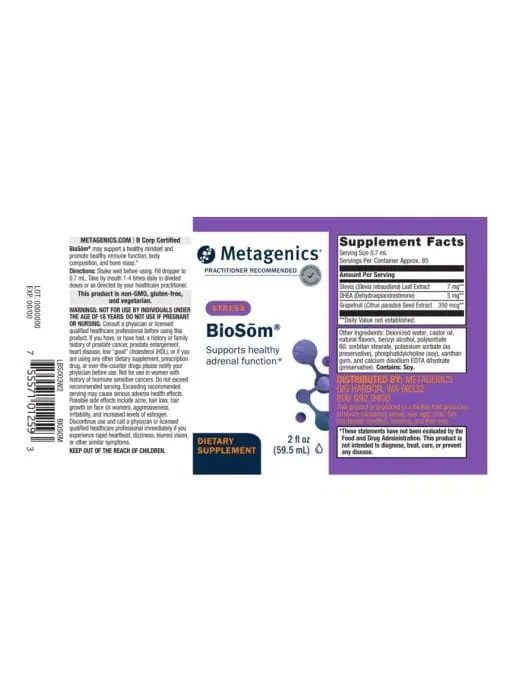 Metagenics BioSom(R) -- immune support, adrenal health. - Back