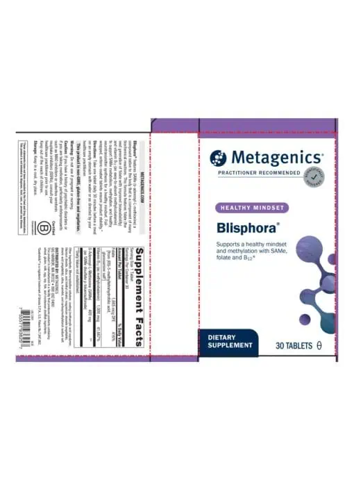 Metagenics Blisphora(R) -- SAMe supplement, mood support. - Back