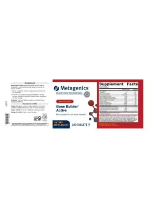 Metagenics Bone Builder(R) Active -- bone health, joint support. - Back
