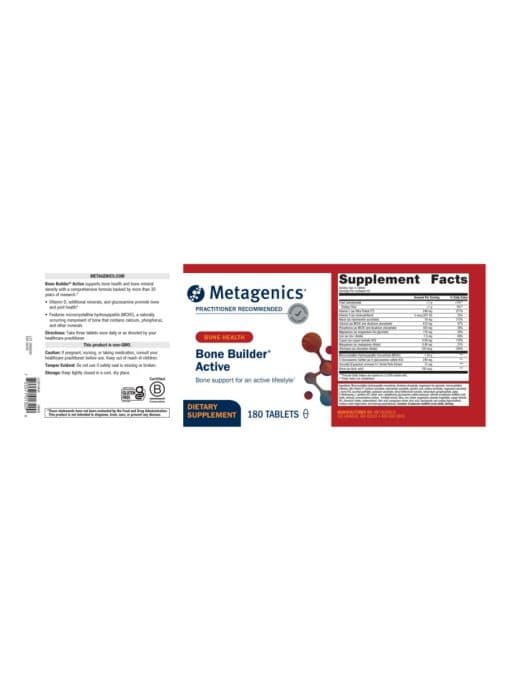 Metagenics Bone Builder(R) Active -- bone health, joint support. - Back