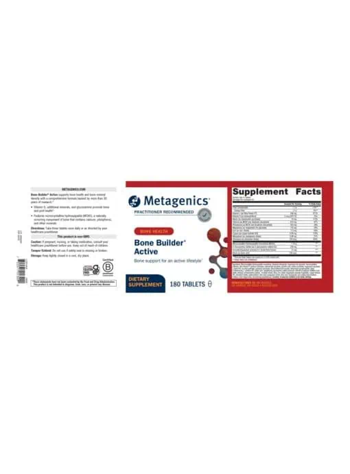 Metagenics Bone Builder(R) Active -- bone health, joint support. - Back