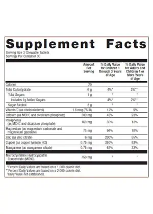 Metagenics Bone Builder(R) Chewable -- bone health, chewable supplement. - Back