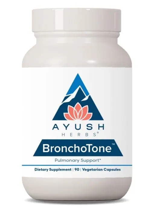 Ayush Herbs BronchoTone -- lung support, respiratory health.