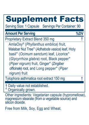 Ayush Herbs BronchoTone -- lung support, respiratory health. - Back