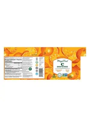 Megafood C Defense Gummies Tangy Citrus -- immune support, vitamin C - Back