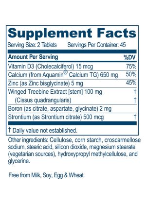 Ayush Herbs Calcium + Cofactors -- bone health, mineral support. - Back