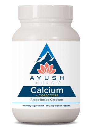 Ayush Herbs Calcium + Cofactors -- bone health, mineral support.