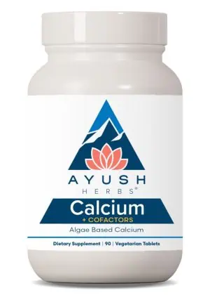 Ayush Herbs Calcium + Cofactors -- bone health, mineral support.