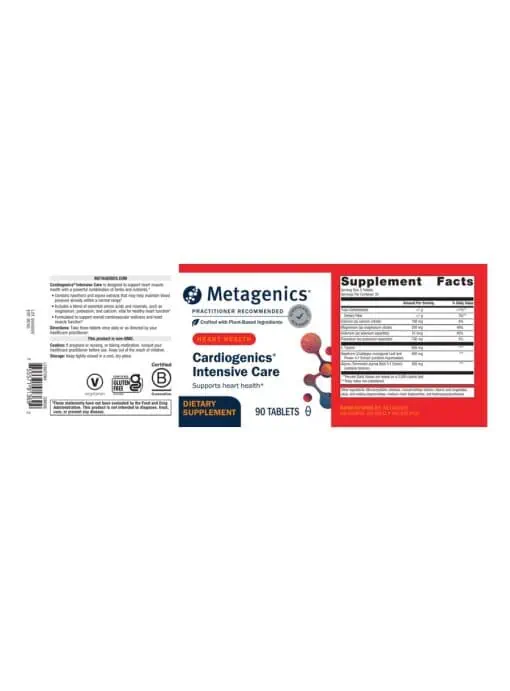 Metagenics Cardiogenics(R) Intensive Care -- heart health, cardiovascular support. - Back
