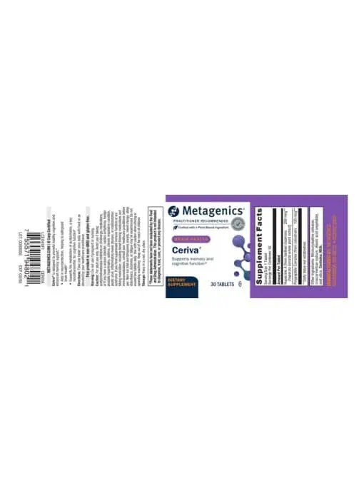 Metagenics Ceriva(R) -- cognitive support, memory enhancement. - Back