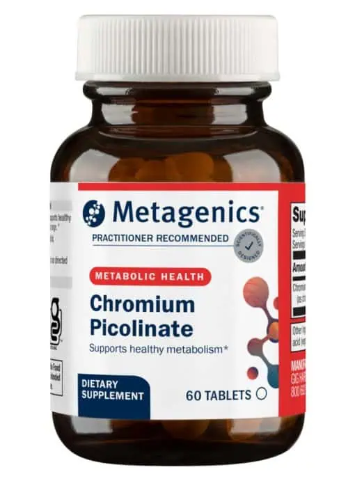 Metagenics Chromium Picolinate -- chromium supplement, blood sugar support.
