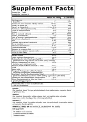 Metagenics Clear Change(R) Daily Essentials -- detox support, nutritional supplements. - Back