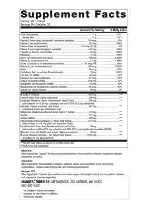 Metagenics Clear Change(R) Daily Essentials -- detox support, nutritional supplements. - Back