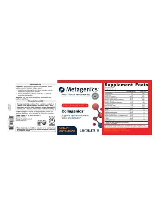 Metagenics Collagenics(R) -- collagen support, connective tissue health. - Back