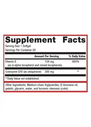 Metagenics CoQ10 ST-200(TM) -- heart health, energy production. - Back