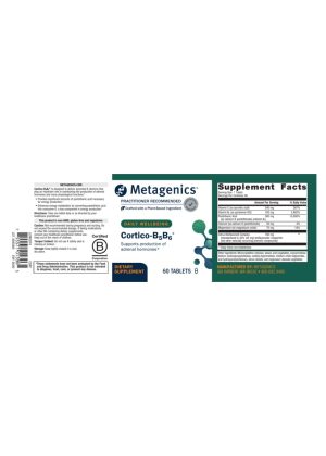 Metagenics Cortico-B5B6(R) -- adrenal support, energy production. - Back