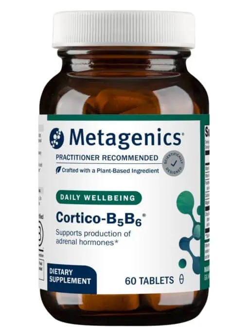 Metagenics Cortico-B5B6(R) -- adrenal support, energy production.