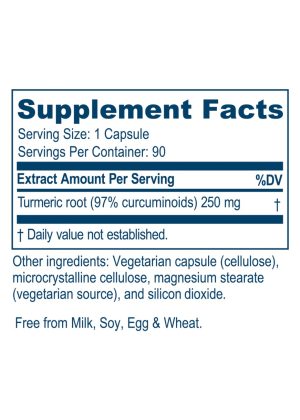 Ayush Herbs Curcumin 97 -- antioxidant, anti-inflammatory. - Back