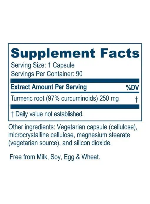 Ayush Herbs Curcumin 97 -- antioxidant, anti-inflammatory. - Back