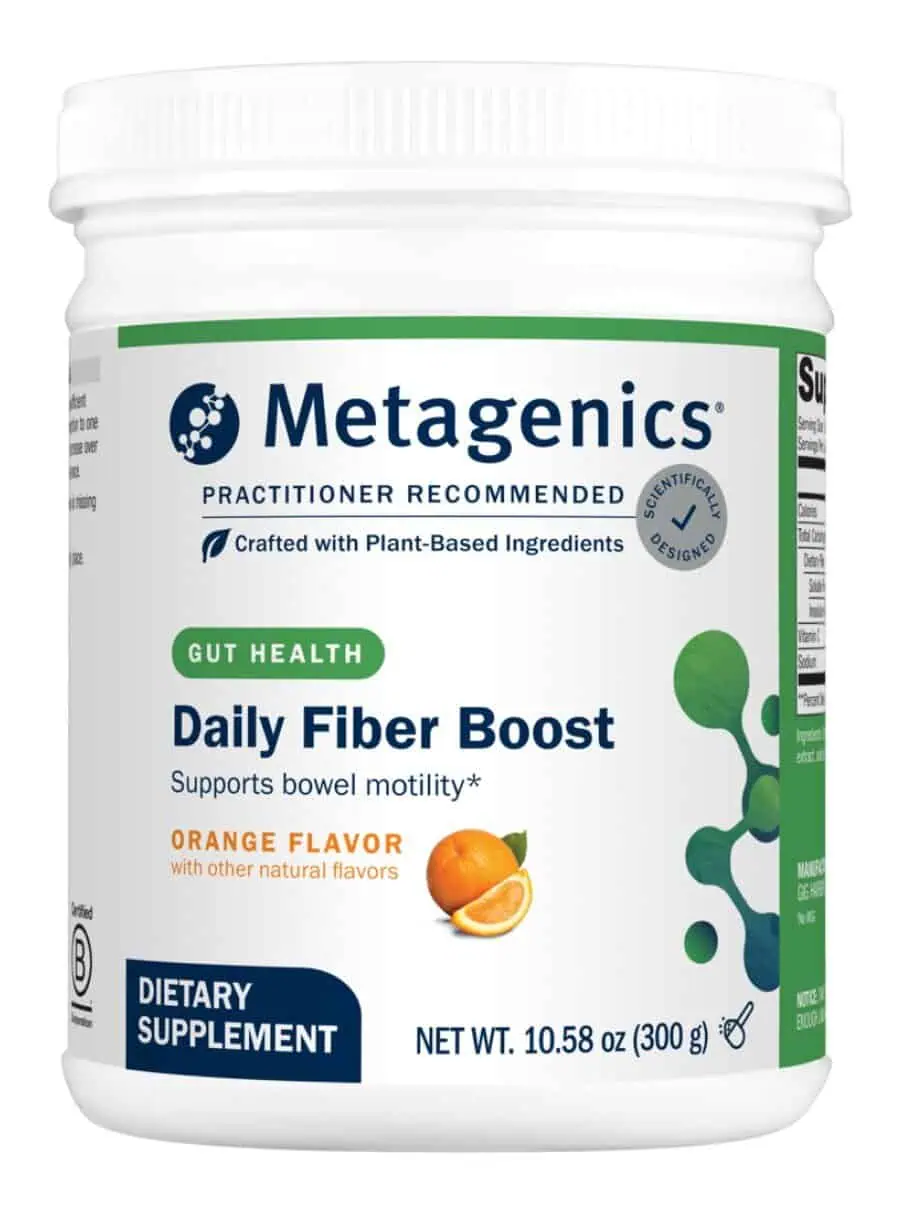 Metagenics Daily Fiber Boost Orange Flavor -- digestive health, dietary fiber.