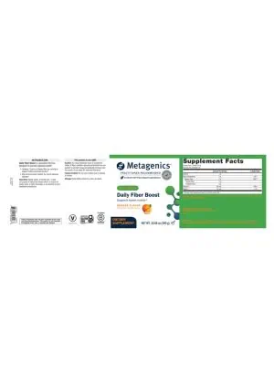 Metagenics Daily Fiber Boost Orange Flavor -- digestive health, dietary fiber. - Back