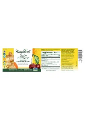 MegaFood Daily Turmeric -- turmeric booster, workout recovery - Back