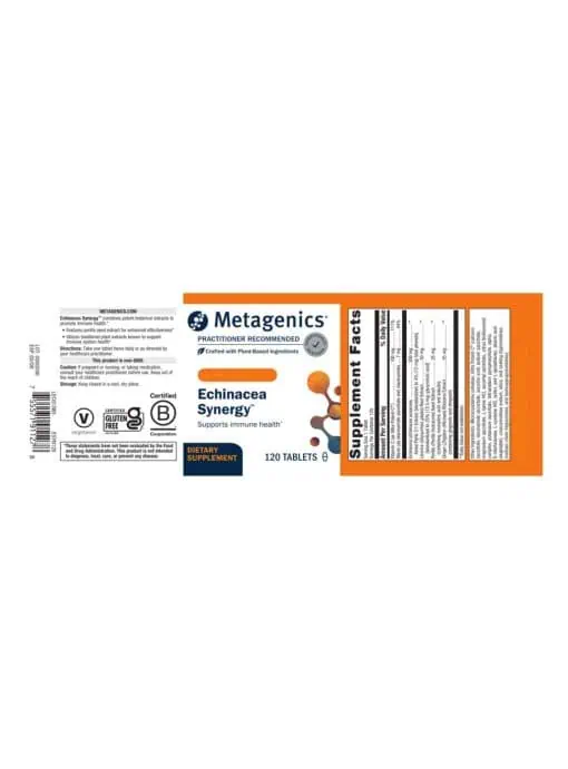 Metagenics Echinacea Synergy(TM) -- immune health, botanical extracts. - Back