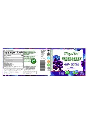 Megafood Elderberry Immune Support Gummies, Berry -- immune support, elderberry gummies - Back