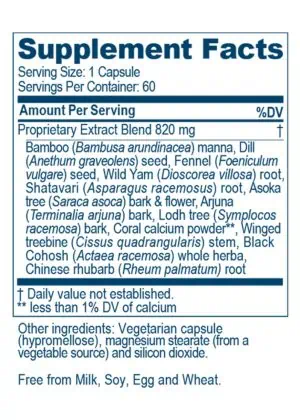 Ayush Herbs Eleg Fem -- menopause support, hormonal balance. - Back
