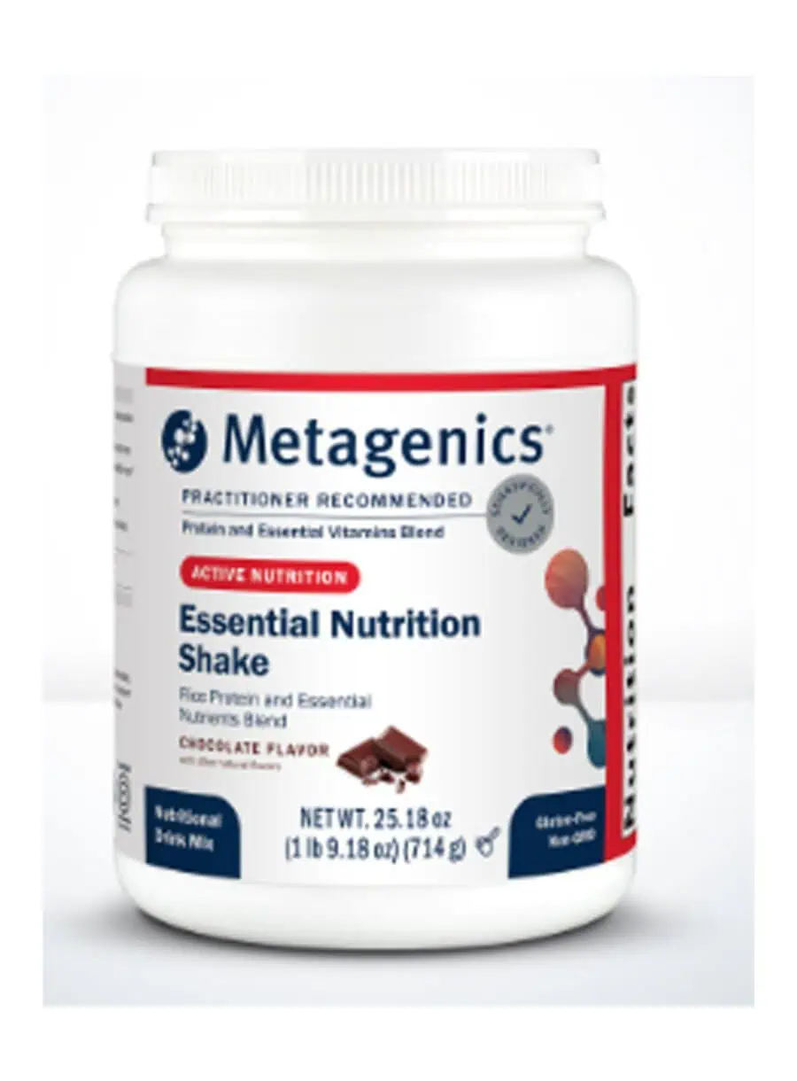 Metagenics Essential Nutrition Shake Chocolate -- protein shake, nutritional support.