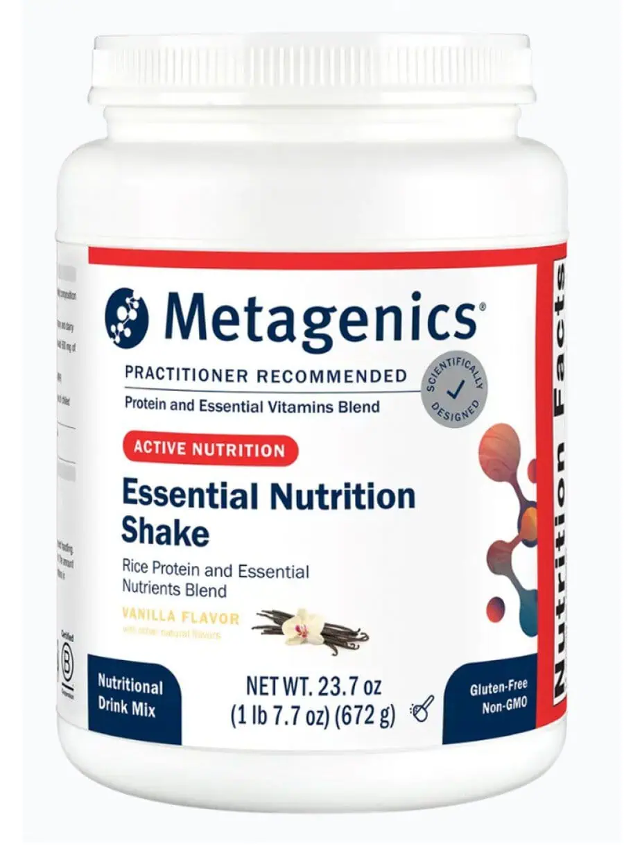 Metagenics Essential Nutrition Shake Vanilla -- nutritional shake, protein shake.