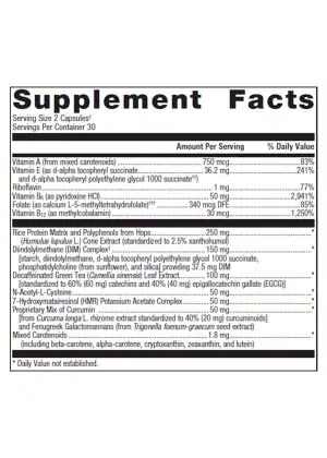Metagenics EstroFactors -- estrogen balance, hormonal support. - Back