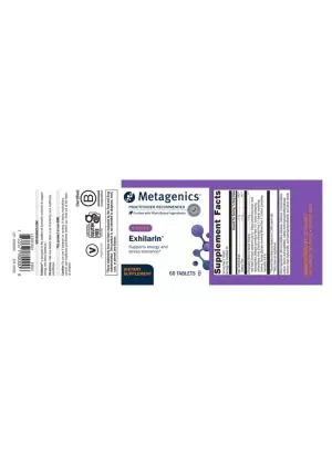 Metagenics Exhilarin(R) -- energy support, stress tolerance. - Back