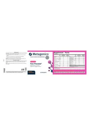 Metagenics Fem Prenatal(R) -- prenatal vitamins, multivitamin for pregnancy. - Back