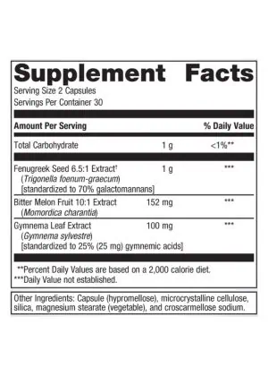 Metagenics Fenugreek Plus(R) -- glucose metabolism support, herbal extract. - Back