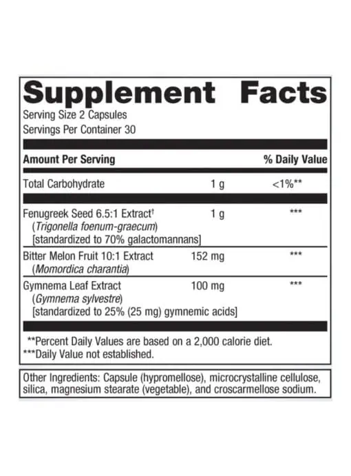 Metagenics Fenugreek Plus(R) -- glucose metabolism support, herbal extract. - Back