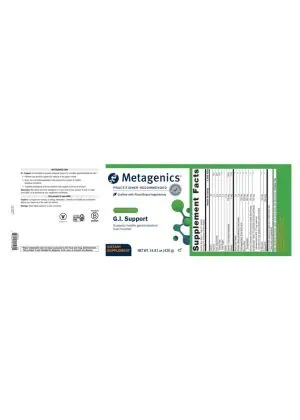 Metagenics G.I. Support -- gastrointestinal support, digestive health. - Back