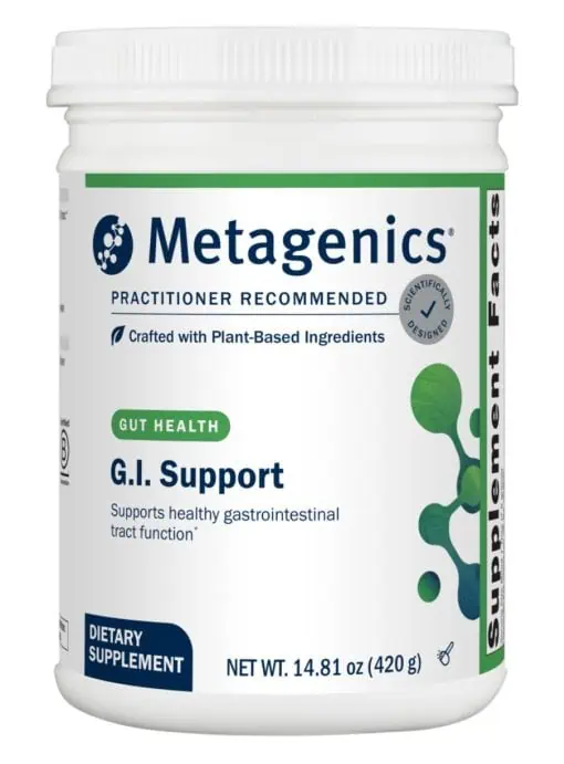 Metagenics G.I. Support -- gastrointestinal support, digestive health.