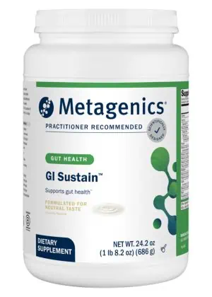 Metagenics GI Sustain(TM) -- gut health support, prebiotic nutrients.