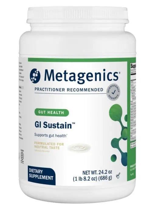 Metagenics GI Sustain(TM) -- gut health support, prebiotic nutrients.