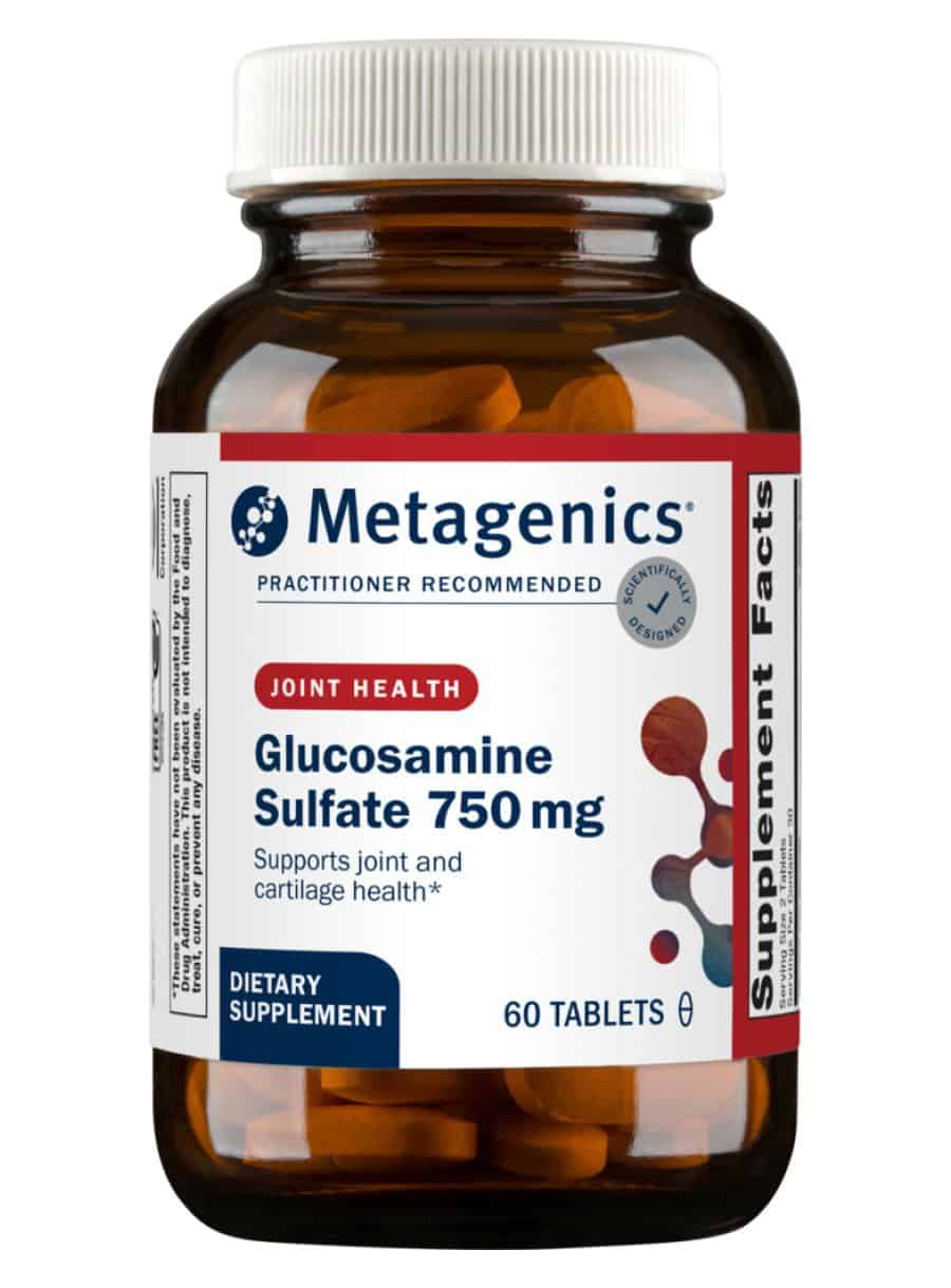 Metagenics Glucosamine Sulfate 750mg -- joint health, cartilage support.