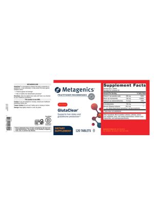 Metagenics GlutaClear(R) -- glutathione support, liver detox. - Back